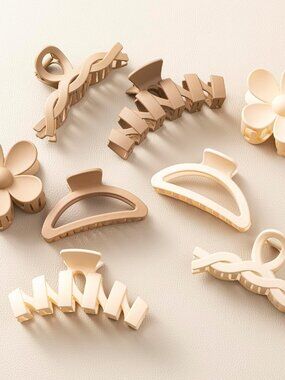 8PCS Hair Clips for Women, Flower Claw Clips for Thick Hair, Non-Slip Hair Acces